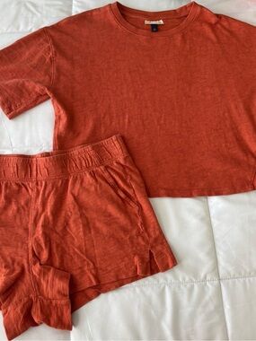 Target Women's Two-Piece Sleep Set in Rust Orange